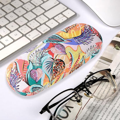 PERFECTSIGHT Hard Shell Eyeglasses Case, PU Leather Protective Glasses Case, Cute Eyeglass Case for Women Men Girls