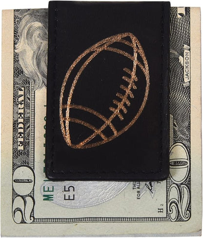LB LEATHERBOSS Men's New Leather Strong Magnetic Money Clip