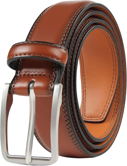 KM Legend Mens Leather Dress Belt for Work Business and Casual