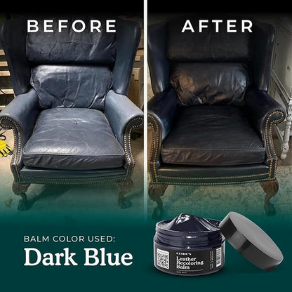 Clyde's™ Recoloring Balm | Non-Toxic Material Dye & Restorer for Furniture, Car Seats, & More | 23 Colors (Blue, 100ML)