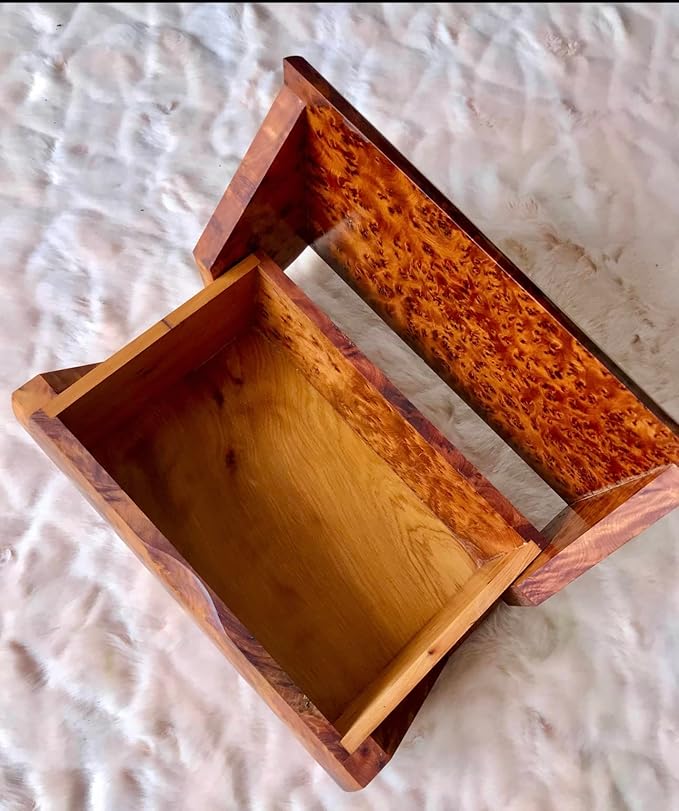 Hand Carved Wooden Multipurpose Keepsake Jewelry Decorative Art Box Storage Organizer (Large wood Box,Antique) (SQUARE XLARGE)