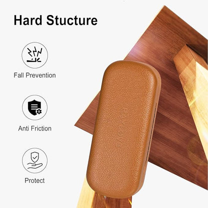 RayLove Glasses Case Hard Shell Eyeglass Case with Cleaning Cloth, PU Leather Protective Eye Glass Cases Fits Most Sunglasses