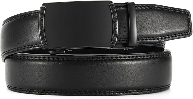 CHAOREN Mens Dress Belt - Mens Ratchet Belt Leather for Dress Pant - Micro Adjustable Belts Fit Everywhere