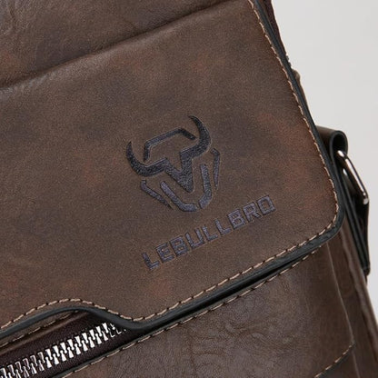 Shoulder Bag for Men Crossbody Bags Leather Sling Bag Messenger Bags with Multiple Pockets Business Outdoor