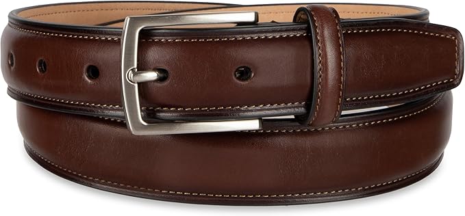 Haggar mens Leather Dress Belt for Suits and Pants - Classic, Formal, Business, Work