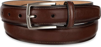Haggar mens Leather Dress Belt for Suits and Pants - Classic, Formal, Business, Work