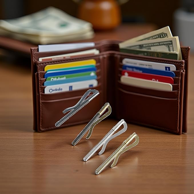 1Pcs Black Metal Bifold Money Clip DIY Tool,Bar Wallet Replace Parts Spring Clamp Cash Holder for Leather Wallet Cash Check Credit Card,Wallets,Wallet Tool,Card Cases and Money Organizers