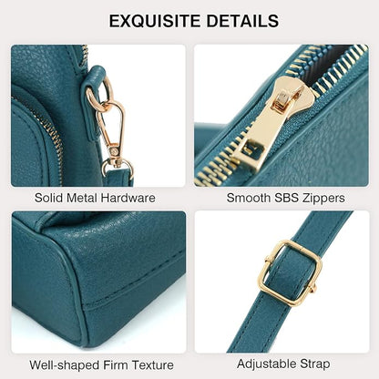 Marvolia Crossbody Bag for Women - PU Leather Shoulder Bag Trendy Small Crossbody Purse Bag for Travel Work Party