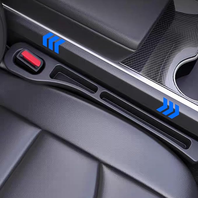 Tesdluy Car Seat Gap Filler Set of 2, Multifunctional Seat Side Gap Seam Filler Organizer with Phone Holder, Universal Fit Fill The Gap Between Seat & Console for Car, SUV, Truck