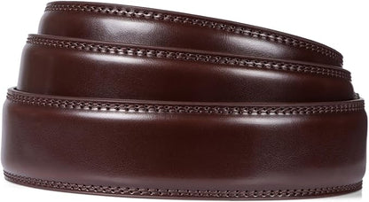 Founders & C Ratchet Belts for Men-Black/Brown Belt Leather 1 3/8" for Casual Dress-Micro Adjustable Belt