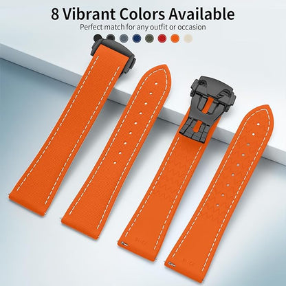 ULLCHRO Watch Strap Watch Band 20mm 22mm Man Waterproof Quick Release Bands Sport Replacement Strap Soft FKM Rubber Watchband