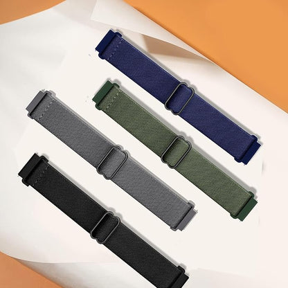 4 Pack Stretchy Watch Bands Compatible with 20mm Garmin Venu Sq/Venu Sq 2, Loop Nylon Elastic Fabric Strap for Garmin Vivomove Style/Luxe/HR Women Men