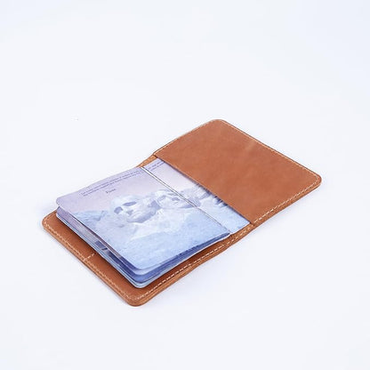 INCARNE US Leather Passport Holder for Travel - Passport Case - Passport Wallet for Men - Passport Cover for Women Sleeve Protector - Travel Essentials Vacation Luggage Travel Gifts - Vintage Cognac