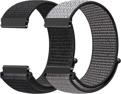 24mm Nylon Sport Quick Release Watch Band Compatible with Garmin Venu X1/TicWatch Altas/TicWatch Pro 5/Pro 5 Enduro/COROS Nomad/iTouch AIR 4 41mm 46mm/AIR 3 44mm/Suunto 9/9 Baro/9 Titanium