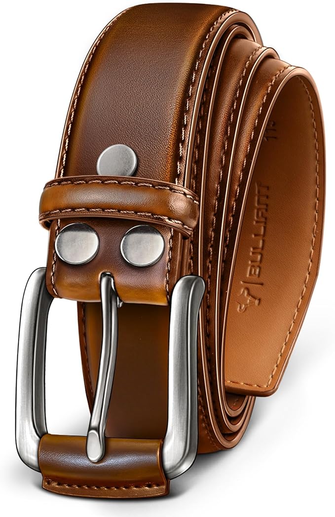 BULLIANT Men Belt Multi Pack,Leather Belt For Gift Men Golf Dress Casual Jean 7Holes 1 3/8"