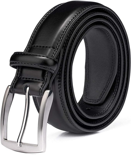 KM Legend Mens Genuine Leather Dress - Classic & Fashion For Work Business And Casual Belt