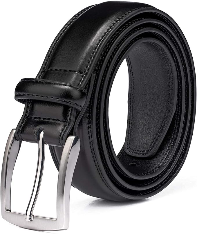 KM Legend Mens Genuine Leather Dress - Classic & Fashion For Work Business And Casual Belt