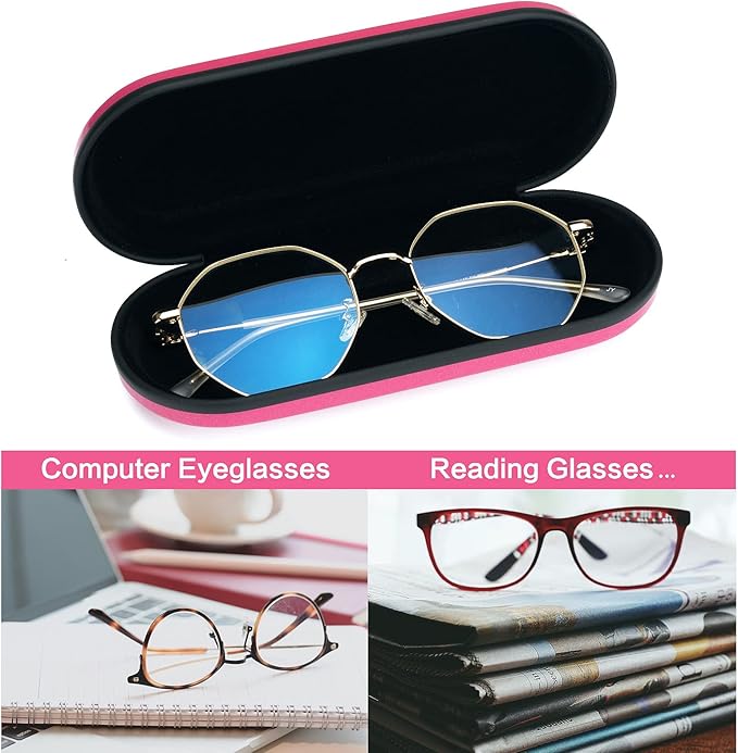 Vemiss Hard Shell Eyeglass Cases, Lightweight Portable Glasses Case for Women Men