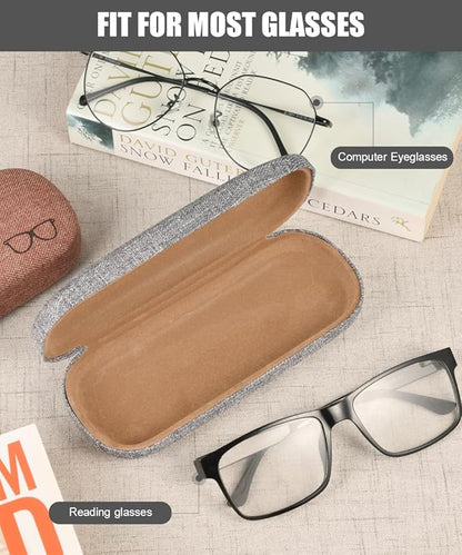 RayLove 3-Pack Hard Shell Eyeglasses Case Large Reading Glasses Hard Case