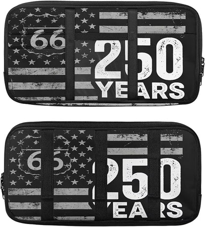 250th Anniversary USA Car Sun Visor Organizer Multi-Function Note Card Holder Car Storage Bag Vehicle Visor Storage Pouch Interior Car Accessories