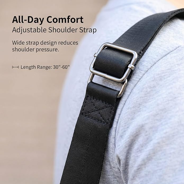 Men's Leather Crossbody Bag, Casual leather Bag for Men, Crossbody Bag Office Business,Handbag Purse Zipper