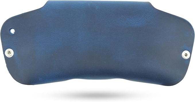 Toprank Leather Eyeglass Case - Handmade Slim Sunglasses Holder, Genuine and Universal Fit for Men and Women