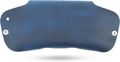 Toprank Leather Eyeglass Case - Handmade Slim Sunglasses Holder, Genuine and Universal Fit for Men and Women