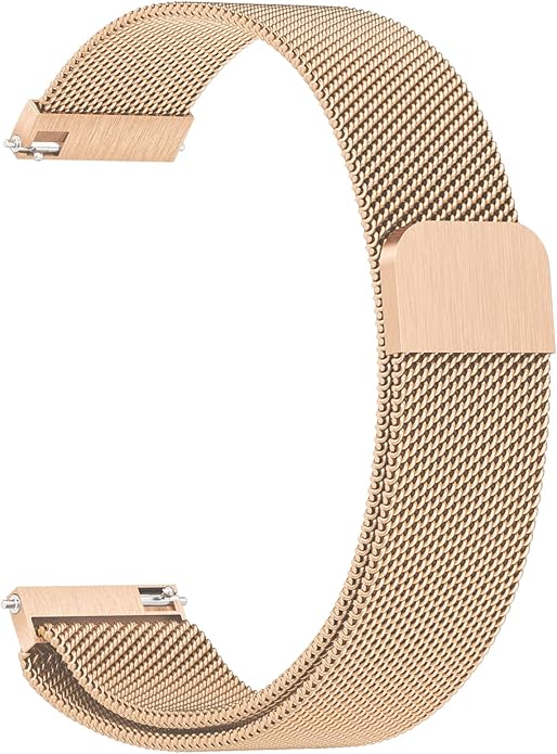 Vanjua 18mm 19mm 20mm 22mm Watch Band Quick Release Replacement Wristbands, Stainless Steel Metal Mesh Loop Adjustable Magnetic Replacement Straps Bands for Men Women