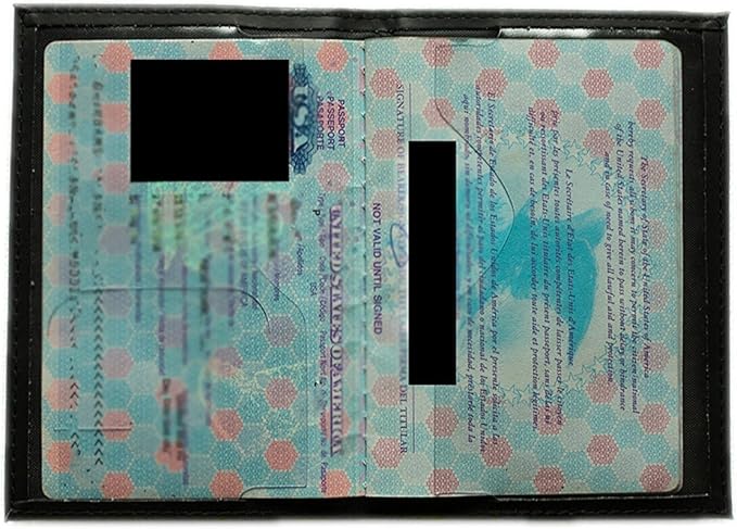 Honbay 2PCS Artificial Leather Passport Holder Cover Passport Case for Men and Women
