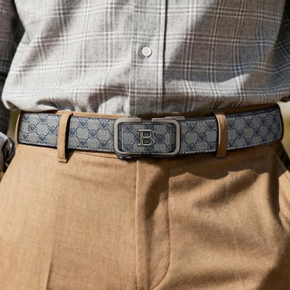 VANNANBA Letter B Buckle Belt, Mens Designer Belts Premium Leather for Dress Casual Jeans Pants