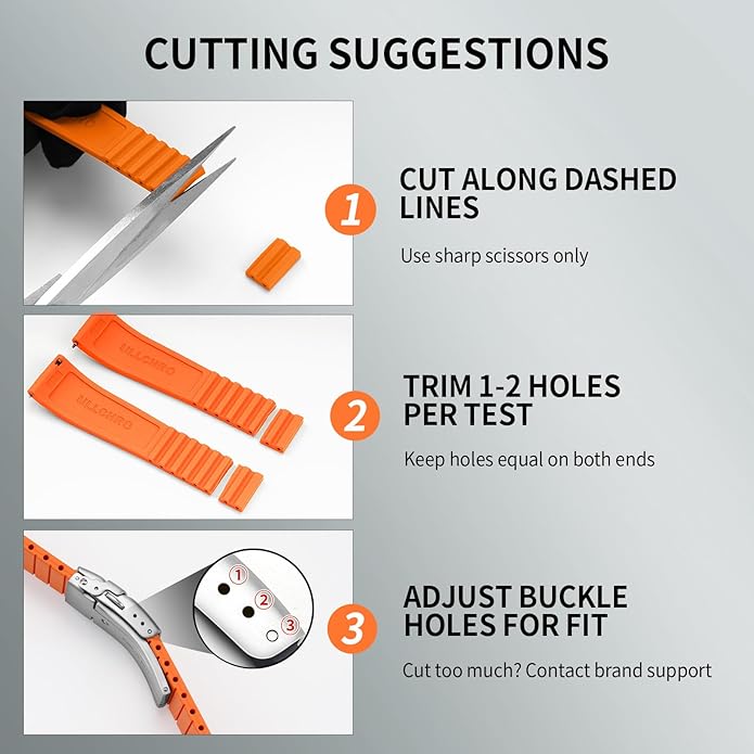 ULLCHRO Silicone Watch Band Quick Release Strap FKM Waterproof Watch Bands for Men 20mm 22mm Replacement Strap Sport Rubber Watchband