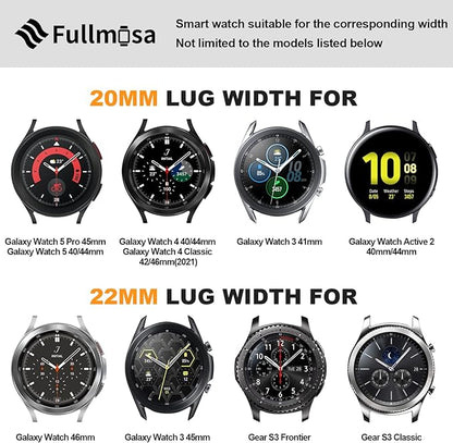 Fullmosa Watch Band, Quick Release Leather Watch Strap for Men Women, Replacement Bands Width 12mm 14mm 16mm 18mm 19mm 20mm 21mm 22mm 24mm
