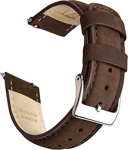 Ritche Christmas Gift Quick Release Leather Watch Bands Genuine Watch Straps for Men Women Top Grain Leather Watch Strap, White Elephant Gifts, Stocking Stuffers for Men, Father's Day gifts