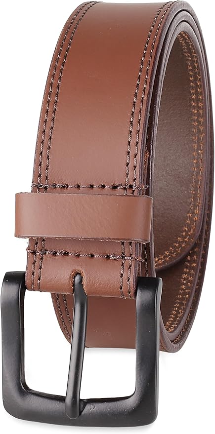 F&L CLASSIC Men's Full Grain Leather Belt Handmade, 1.5 Inch Wide Jeans Dress Belt, Gift Box, USA