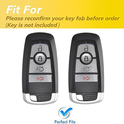 Keyless Entry Remote for Ford Key Fob Cover Protective Shell Fits for Ford Edge Escape Expedition Explorer Fusion Mustang Ranger F-150 F-250 (4-Button-A-Pink)