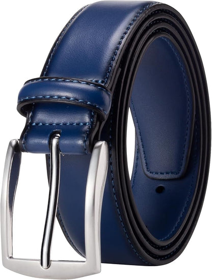 KM Legend Mens Leather Dress Belt for Work Business and Casual