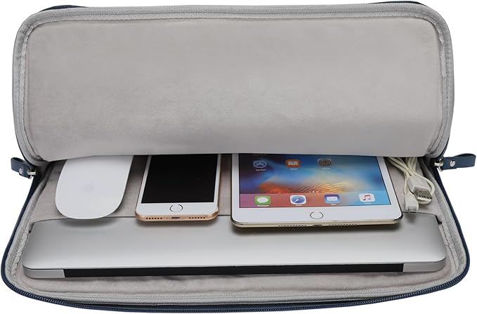 MOSISO Laptop Sleeve Bag 13 inch Compatible with MacBook Neo 13 A18/Air 13.6 inch 2026-2022 M4 M3 M2/Air 13 inch 2022-2018 M1/Pro 13 2026-2016 M2 M1, PU Leather Padded Bag Waterproof Case,Peacock Blue