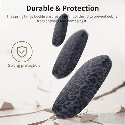 Glasses Case Hard Shell, Leather Protective Case for Sunglasses with Cleaning Cloth, Cute Eyeglass Cases for Women