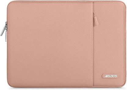 MOSISO Laptop Case 15 inch, 15 inch Laptop Sleeve Compatible with MacBook Air M5 A3448 M4 A3241 M3 A3114 M2 A2941 2026-2023, Dell XPS, Polyester Vertical Computer Sleeve Bag with Pocket, Salmon Pink