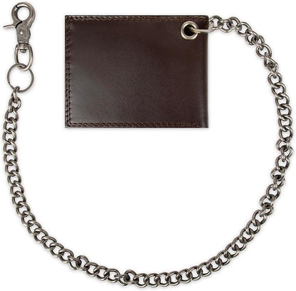 Dickies Men's RFID Everyday Leather Bifold Chain Wallet Black