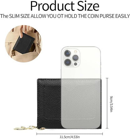 GAEKEAO Wallet Women RFID Blocking Small Bifold Vegan Leather Ladies Mini Purse with ID Window Zipper Change Pocket