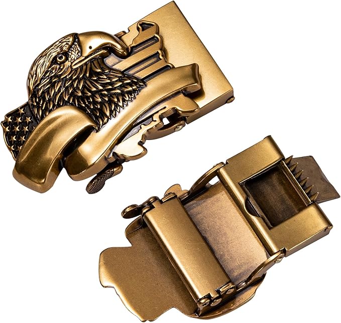 Dubulle Men's Ratchet Belt Gold/Black/Red/Green/Blue/White Automatic Buckle Business Casual Belt Gift - Adjustable Fit