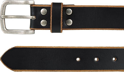 Lucky Brand Men's Jeans Leather Belt| Classic| Casual| Dress| Everyday| American Heritage| Genuine Leather| Metal Buckle