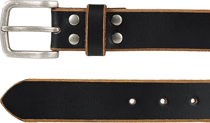 Lucky Brand Men's Jeans Leather Belt| Classic| Casual| Dress| Everyday| American Heritage| Genuine Leather| Metal Buckle