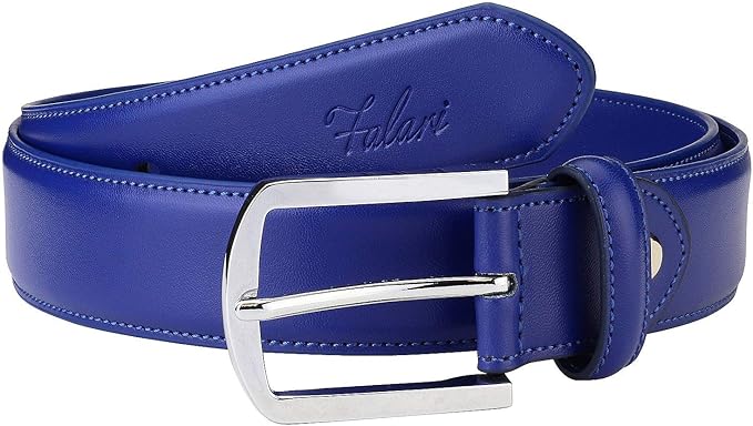 Falari Men Genuine Leather Casual Dress Belt With Single Prong Buckle, Classic Style Belt