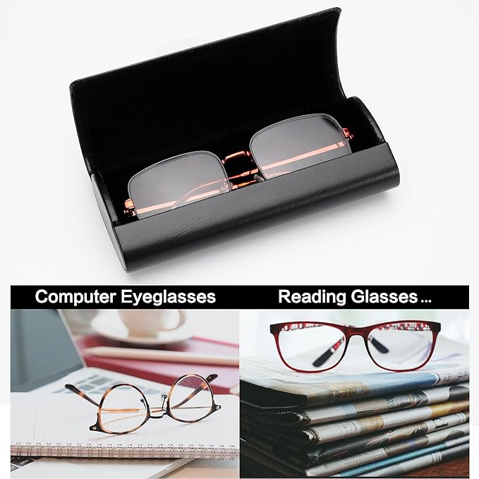Vemiss Hard Shell Eyeglass Cases, Lightweight Portable Glasses Case for Women Men
