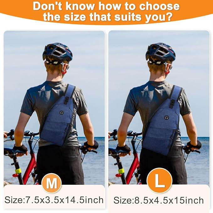 Pritent Crossbody Bags for Women Men Trendy Sling Bag Backpack Casual Chest Bag with Convertible Shoulder Strap