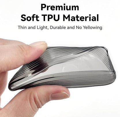Clear TPU Key Fob Cover, Compatible with GMC Yukon Denali Sierra 2021-2026, Fit for Chevy Silverado Suburban Tahoe Buick etc, Transparent Soft Key Case (Grey, 2 Pcs)