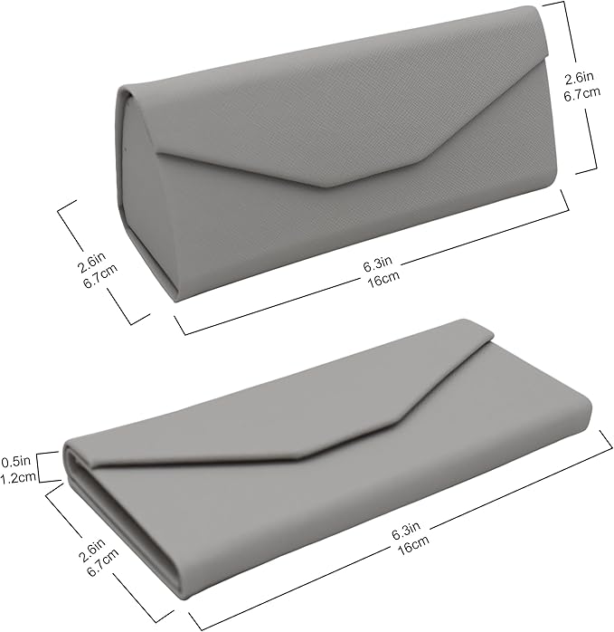 Real Sic Glasses Case for Men and Women - Magnetic Folding Hard Shell Sunglass Holder - Inspired by Solid Color