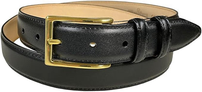 Adam Gold Men's Genuine Full-Grain Cowhide Leather Dress Belt 1-1/8"(30mm) Wide Polished Buckle